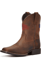 Ariat - YTH PATRIOT II DISTRSD BRN BOOT (10034408)***