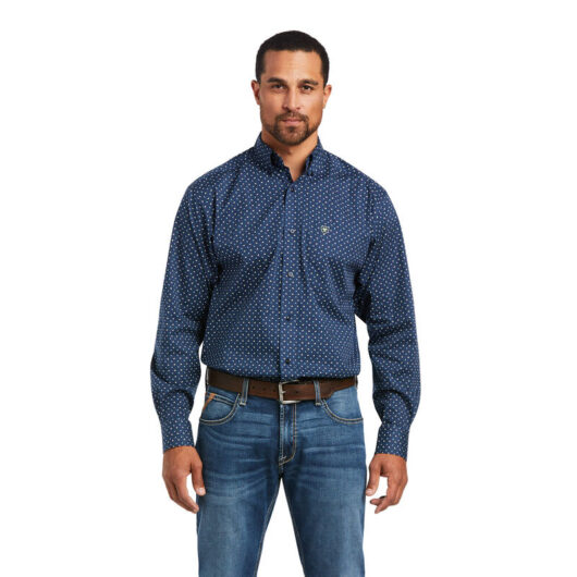Ariat- Men's Dante Stretch Classic Fit Button Up Deep Pacific * (10039246)