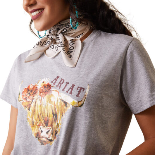 Ariat Women's Real Highlander Rose Tee (10043417)******