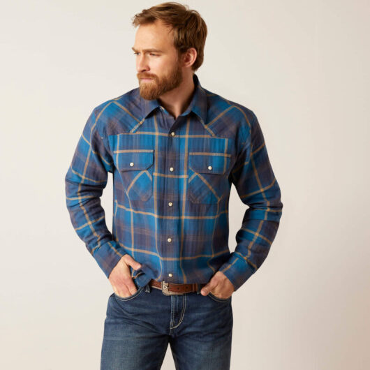 Ariat Men's LS Plaid Harland Retro Fit Button Down Shirt (10046294)****