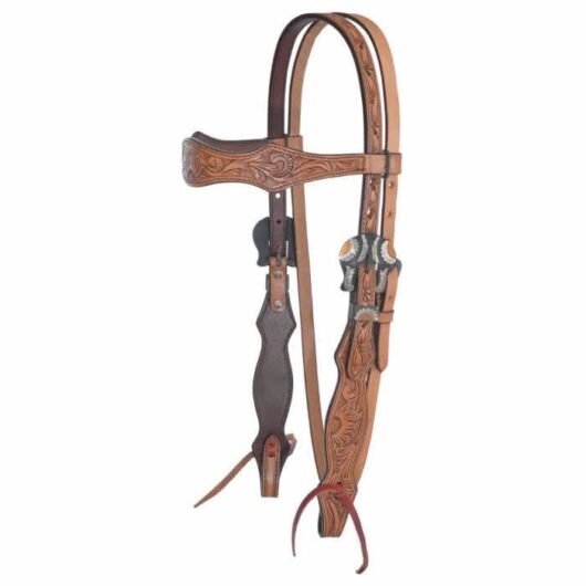 Circle Y- Copper Sunflower Tooled Headstall Horse (1012-12-W6)