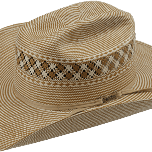 *American- Two Tone Straw 4 1/4 Brim Tan/Cham (1044)