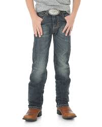 *WRANGLER - Retro Boys' Bozeman Dark Wash Slim Fit Straight Leg Stretch (88JWZBZ)
