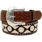 Ariat- 1 3/4" Tapered Silver Concho Accents, Floral Tabs (A1023808)
