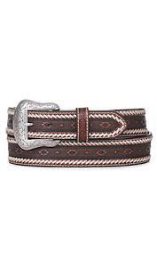 Ariat- 1 1/2" Southwest White Buckstitch Aztec Belt (A1037708)
