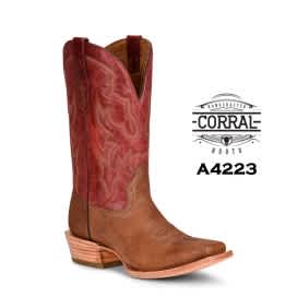 Corral- Mens Emb. Sq. Toe Boot (A4223)