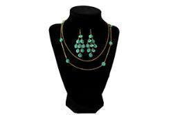 Blazin Roxx 2 Chain Floral Bead Set Green