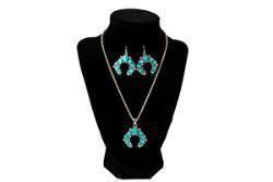 Blazin Roxx-Glitter Turquoise Necklace Set