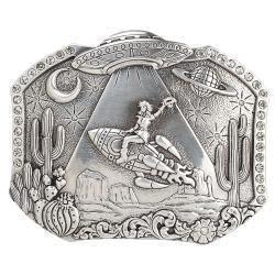 Blazin Roxx-Ladies Buckle Cosmic Desert Scene Silver