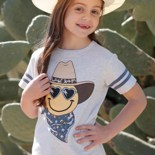 Cinch- Girls ss Smiley Tee (CTK8370004)**