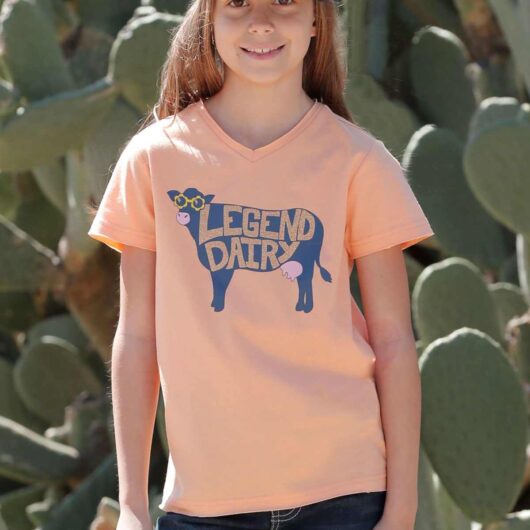Cinch-Girls SS Orange Tee (CTK8520004)**