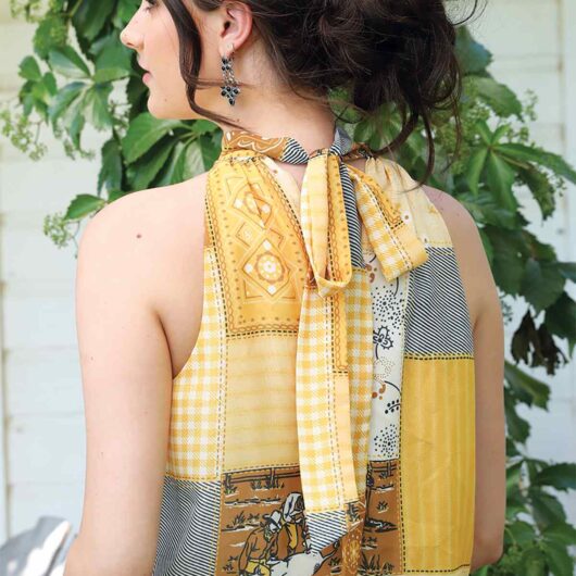 Cinch-Womens Yellow Sleeveless Blouse