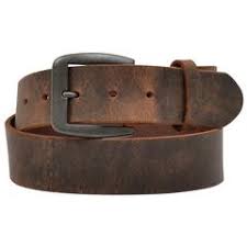 3D- Oiled Brown Leather White Stitch Triple Layer Belt (D100000002)**