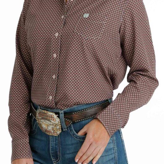 Cinch- Womens Button Up LS PEA (MSW9163020)**