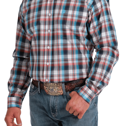 Cinch Men's LS Button Down Shirt - Multi Color (MTW1105576)