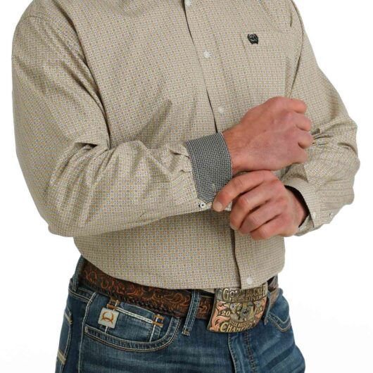 Cinch-Men's LS Button Up Khaki (MTW1105719)**