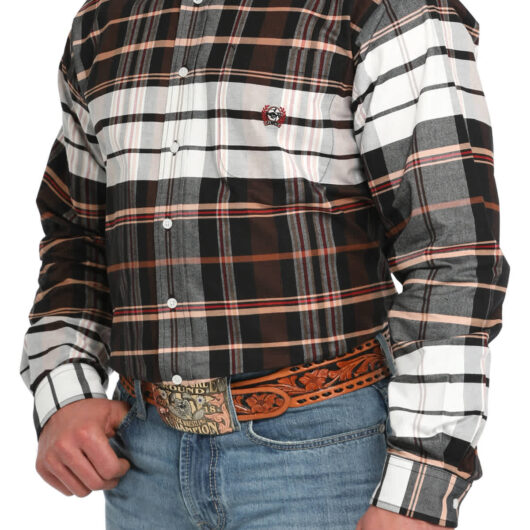 Cinch-Men's Oxford Plaid Button Up Shirt
