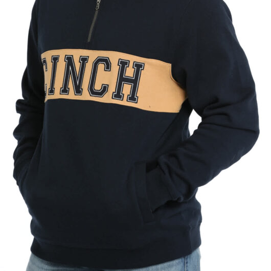Cinch-Mens 1/4 Zip Navy Pullover