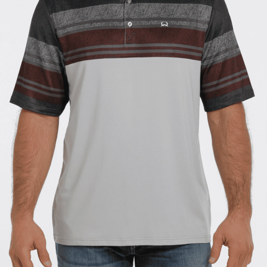 CINCH SS ARENAFLEX GRAY - MENS POLO - (MTK1871001)