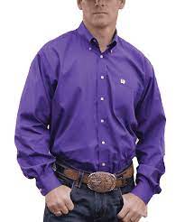 Cinch Boy's LS Purple Shirt Button Down Shirt (MTW7060300)
