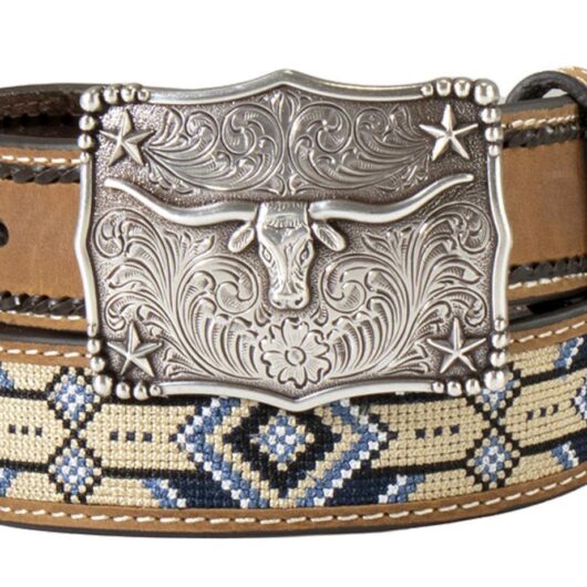 3D Boy's Embroidered Inlay Western Belt (D120003002)