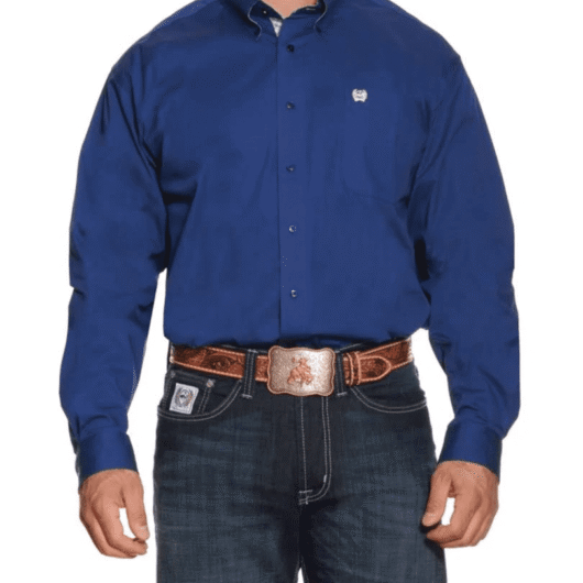 Cinch Men's LS Royal Blue Button Down Shirt (MTW1105445)