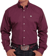 Cinch Men's LS Button Down Purple Shirt (MTW1105484)**
