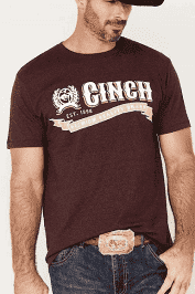 Cinch Men's S/S Graphic Tee Heather Purple (MTT1690525)