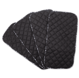 Classic-Quilted Standing Wraps Black set of 4, Includes 2- 12" 2-14" (ceqsw154)